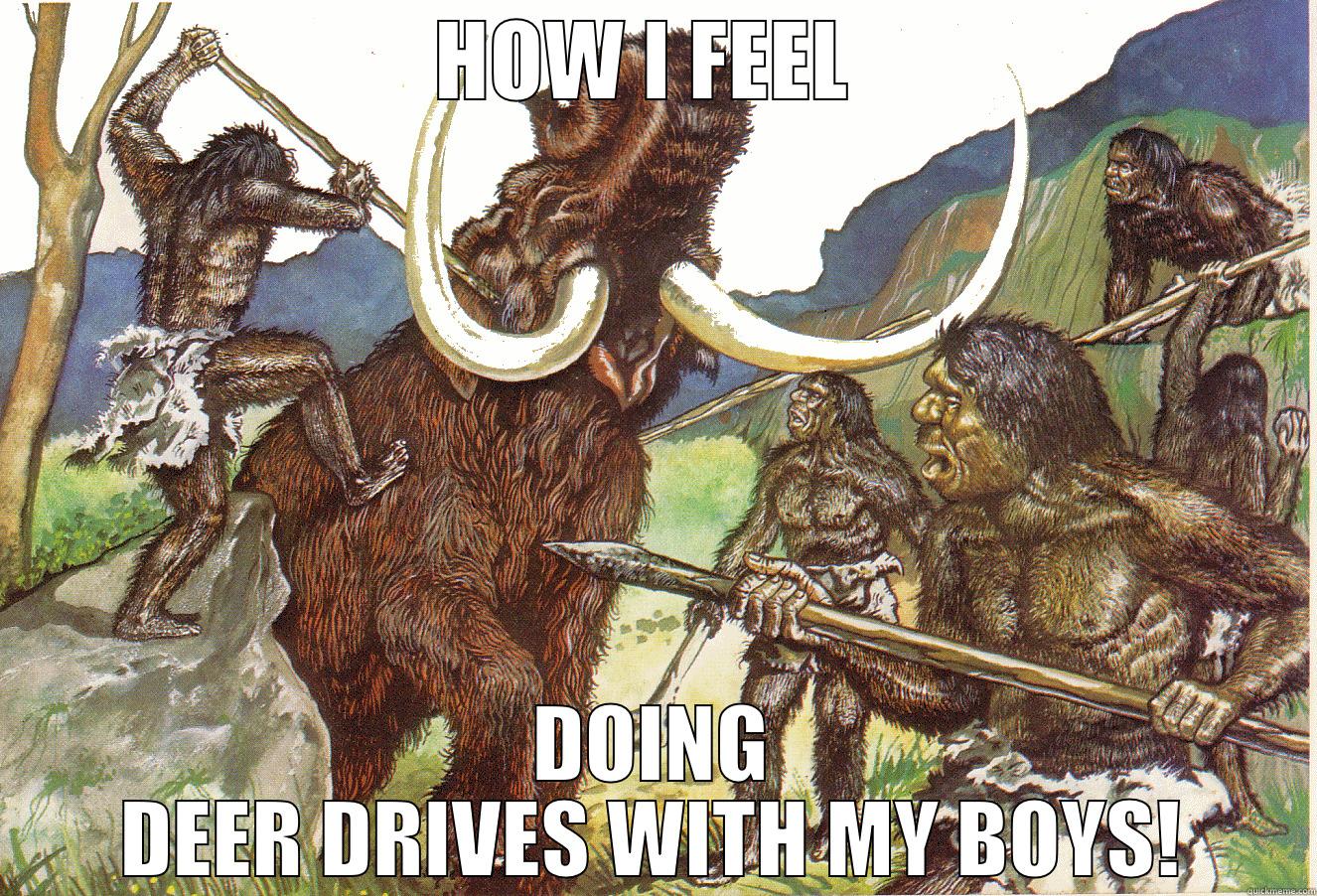 HOW I FEEL  DOING DEER DRIVES WITH MY BOYS! Misc