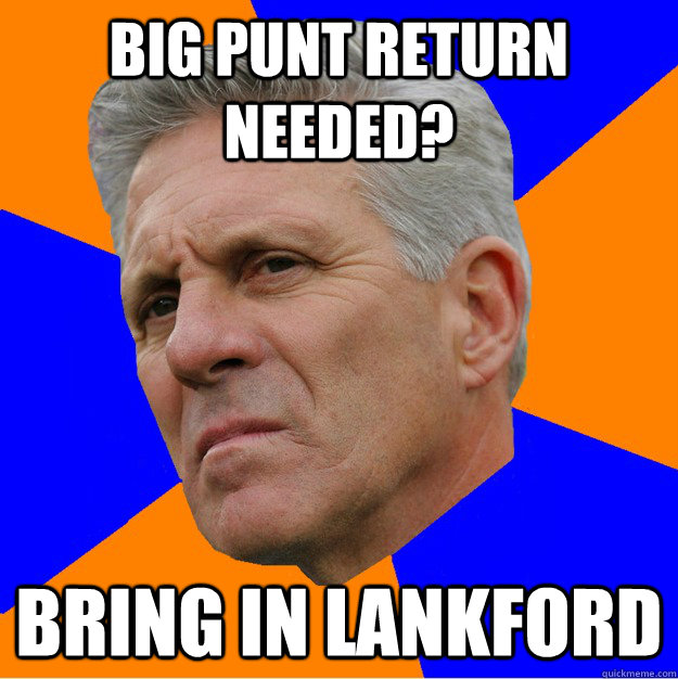 Big punt return needed? Bring in Lankford  Uninformed Zook