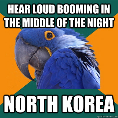 Hear Loud Booming In The Middle Of The Night North korea - Hear Loud Booming In The Middle Of The Night North korea  Paranoid Parrot