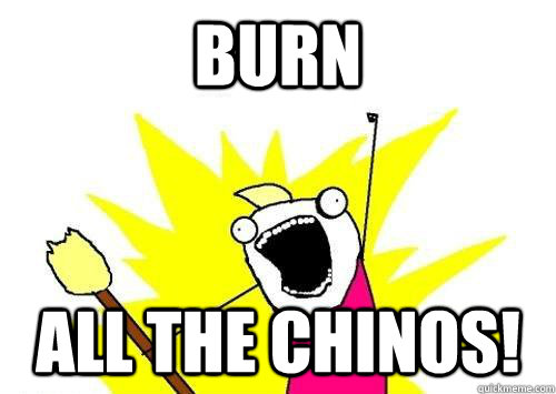 Burn All the Chinos!  x all the y