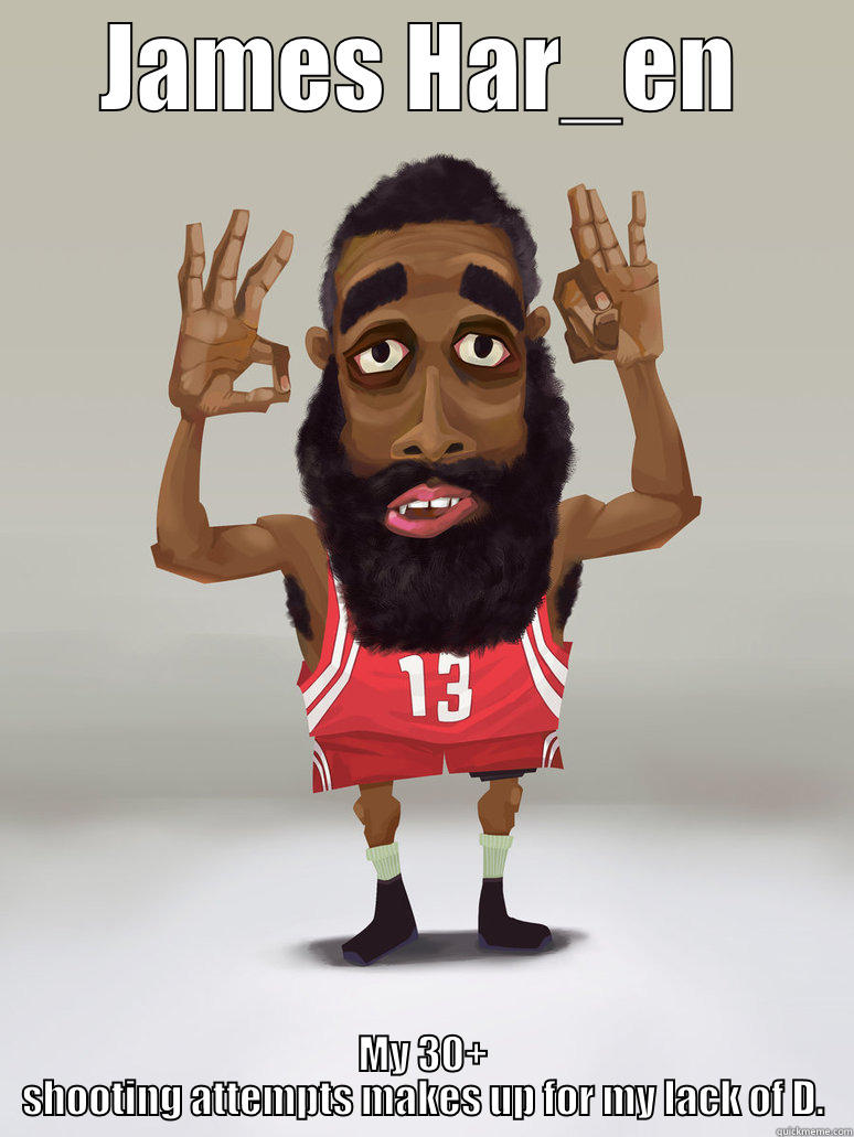 James Harden Sucks at Defense - JAMES HAR_EN MY 30+ SHOOTING ATTEMPTS MAKES UP FOR MY LACK OF D. Misc