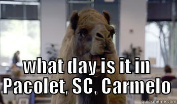  WHAT DAY IS IT IN PACOLET, SC, CARMELO Misc