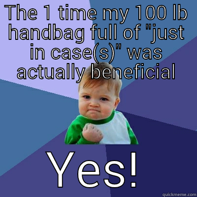 THE 1 TIME MY 100 LB HANDBAG FULL OF 