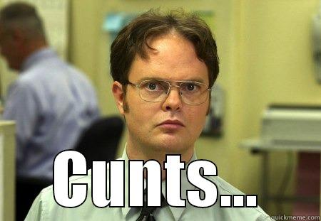 sduigfsdjkgfdsjkfsd 4wetwtr  -  CUNTS... Schrute