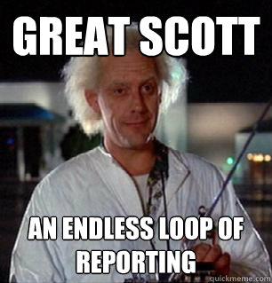 Great Scott an endless loop of reporting  Scumbag Doc Brown