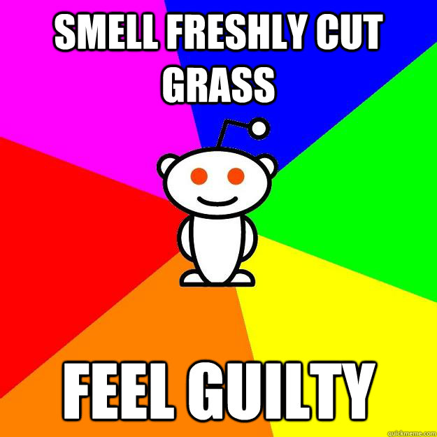 Smell freshly cut grass feel guilty  Reddit Alien