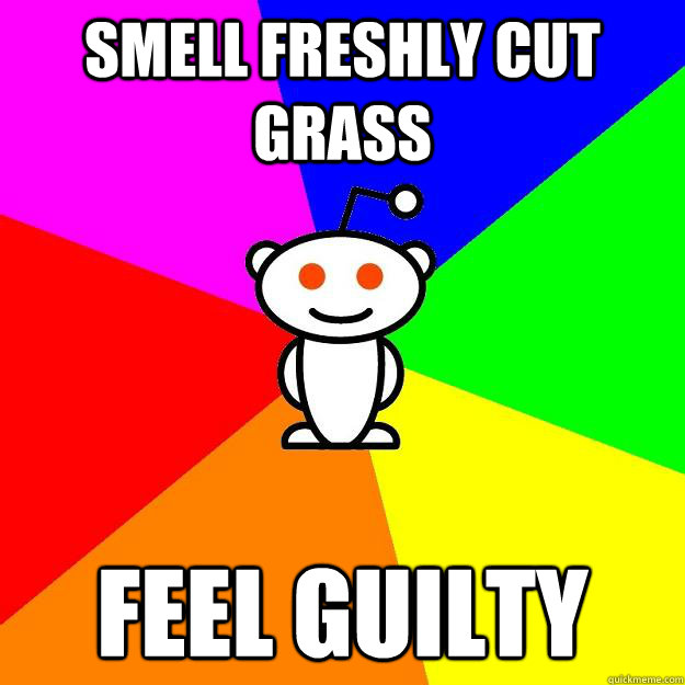 Smell freshly cut grass feel guilty - Smell freshly cut grass feel guilty  Reddit Alien