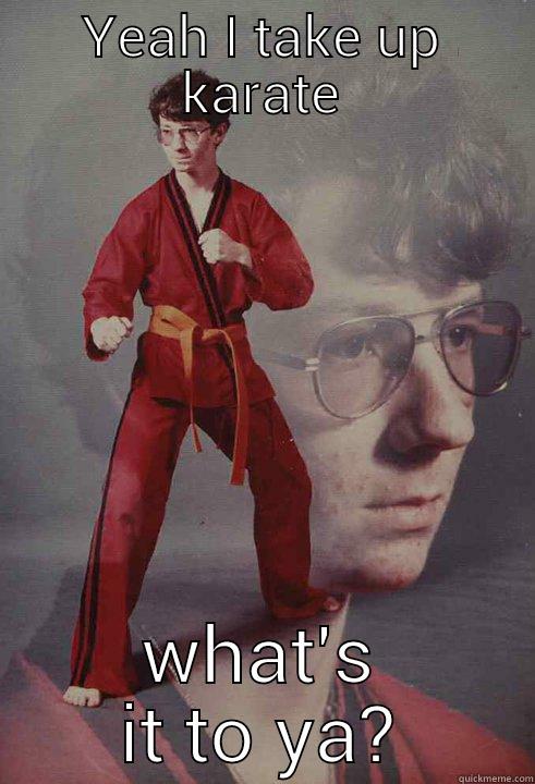 YEAH I TAKE UP KARATE WHAT'S IT TO YA? Karate Kyle