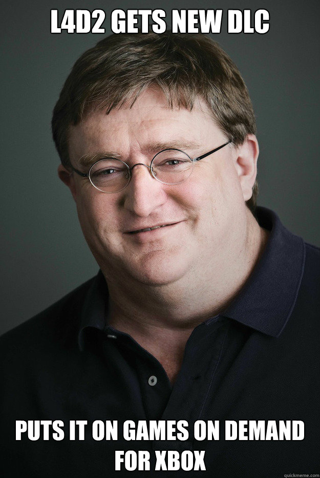 L4d2 gets new dlc Puts it on Games on Demand for Xbox  Good Guy Gabe Newell