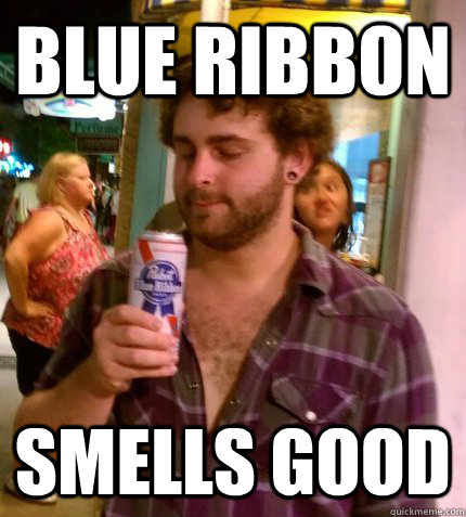 blue ribbon smells good   