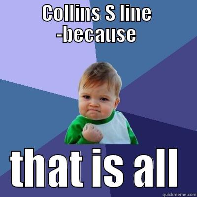 COLLINS S LINE -BECAUSE THAT IS ALL Success Kid