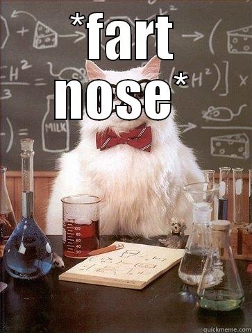 *FART NOSE*  Chemistry Cat