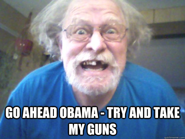 Go ahead obama - TRY and take MY guns  go ahead