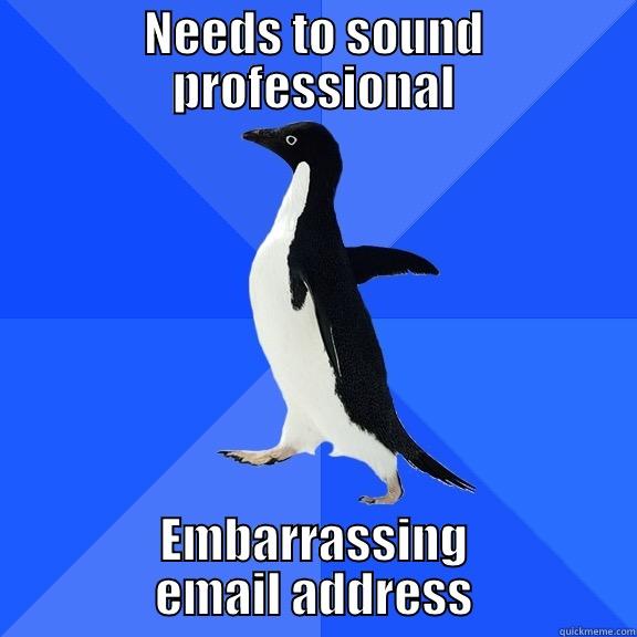 NEEDS TO SOUND PROFESSIONAL EMBARRASSING EMAIL ADDRESS Socially Awkward Penguin