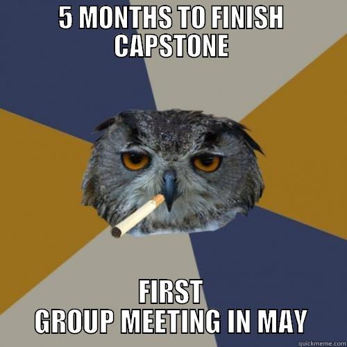 5 MONTHS TO FINISH CAPSTONE FIRST GROUP MEETING IN MAY Misc