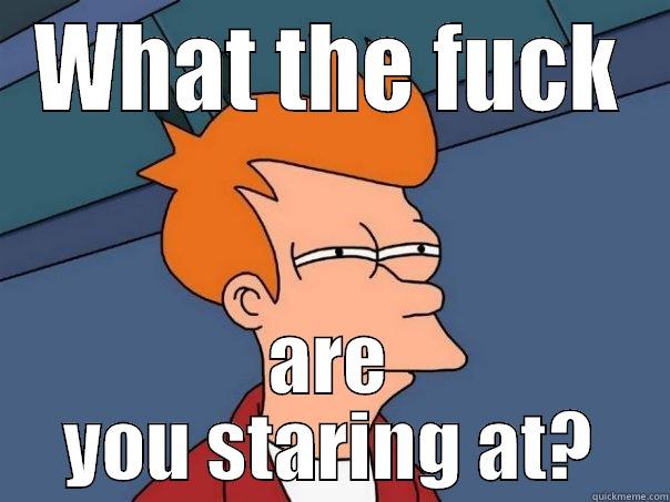 WHAT THE FUCK ARE YOU STARING AT? Futurama Fry