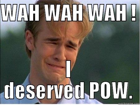 WAH WAH WAH !  I DESERVED POW. 1990s Problems