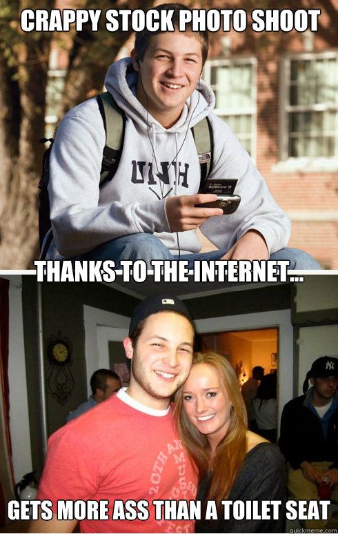 Crappy Stock photo shoot thanks to the internet... Gets more ass than a toilet seat  1 month later