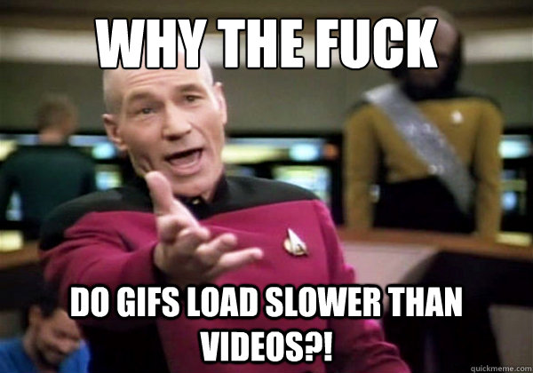 why the fuck do gifs load slower than videos?!  Why The Fuck Picard