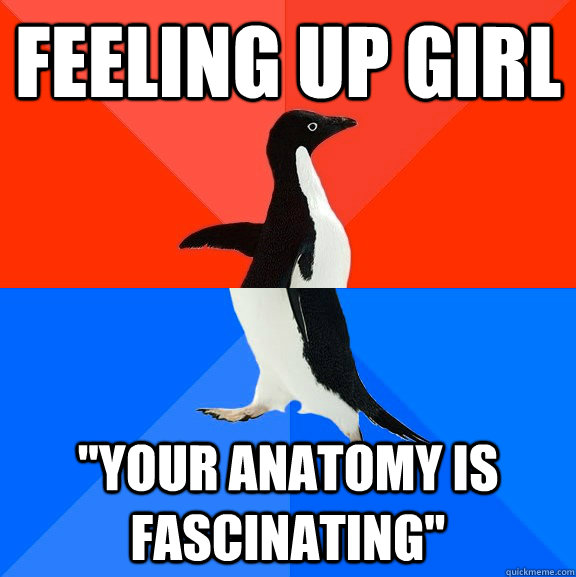Feeling up girl 