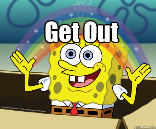 Get Out   Spongebob rainbow