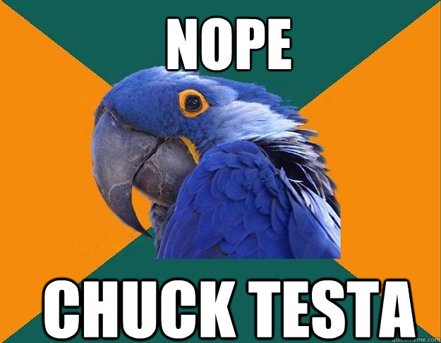 nope chuck testa   Paranoid Parrot