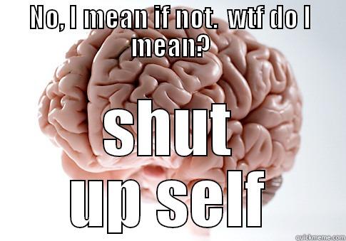 NO, I MEAN IF NOT.  WTF DO I MEAN? SHUT UP SELF Scumbag Brain