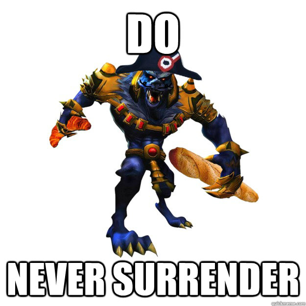 do never surrender - do never surrender  Crvor Warwich