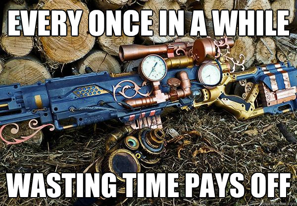 every once in a while wasting time pays off - every once in a while wasting time pays off  Steampunk nerf gun