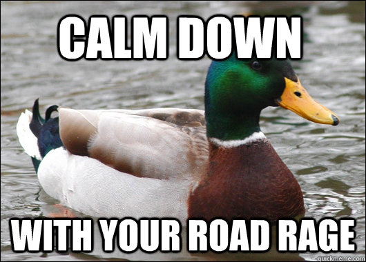Calm down with your road rage  Actual Advice Mallard