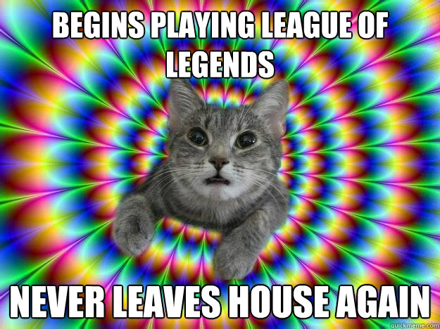 begins playing League of Legends Never leaves house again - begins playing League of Legends Never leaves house again  Addictive personality cat