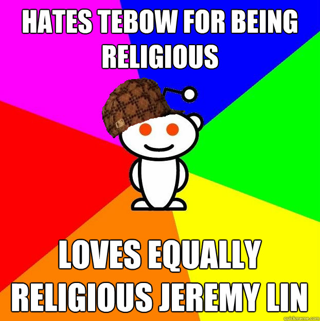 HATES TEBOW FOR BEING RELIGIOUS LOVES EQUALLY RELIGIOUS JEREMY LIN - HATES TEBOW FOR BEING RELIGIOUS LOVES EQUALLY RELIGIOUS JEREMY LIN  Misc