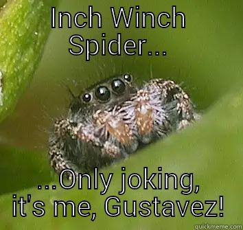 INCH WINCH SPIDER... ...ONLY JOKING, IT'S ME, GUSTAVEZ! Misunderstood Spider