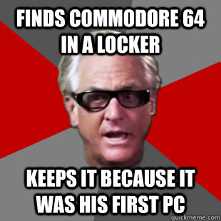 Finds commodore 64 in a locker keeps it because it was his first PC  Storage Wars