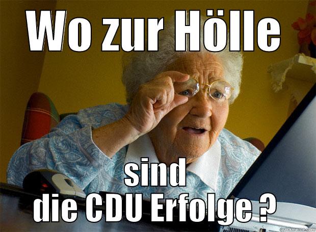 WO ZUR HÖLLE SIND DIE CDU ERFOLGE ? Grandma finds the Internet
