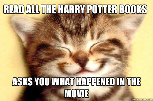 Read all the Harry Potter books Asks you what happened in the movie  Owl Cat