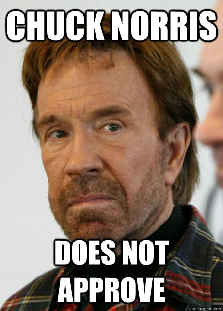 Chuck norris Does not approve - Chuck norris Does not approve  Norris
