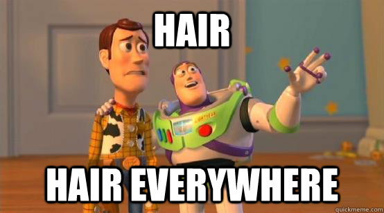 hair hair everywhere  Buzz Glitter