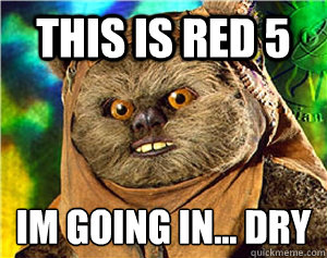 this is red 5 im going in... dry
  Rape Ewok
