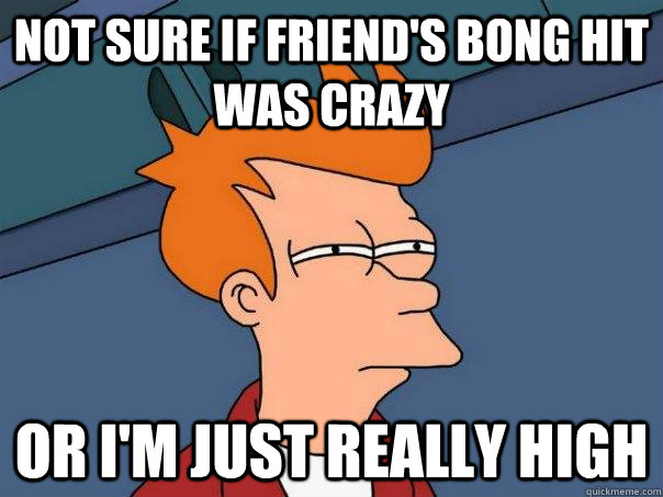 Not sure if friend's bong hit was crazy or i'm just really high  Futurama Fry