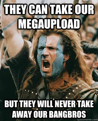 they can take our megaupload but they will never take away our bangbros  SOPA Opposer