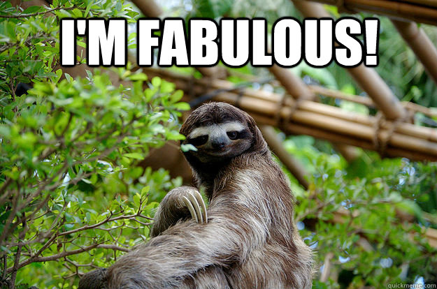  I'm fabulous!   Fabulous Sloth