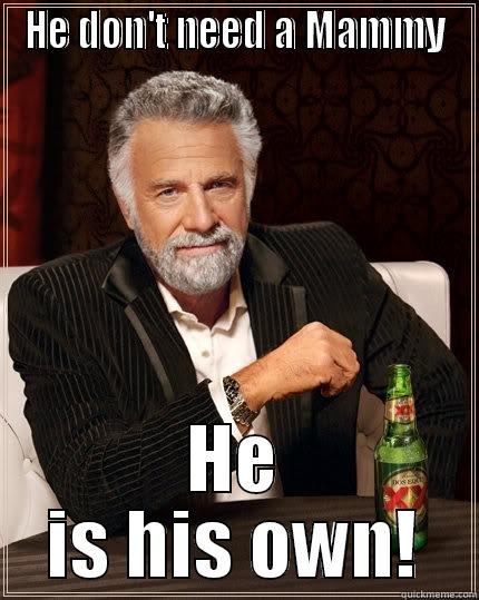 HE DON'T NEED A MAMMY HE IS HIS OWN! The Most Interesting Man In The World