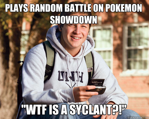 Plays random battle on Pokemon Showdown 