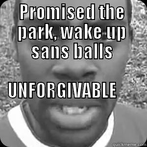 unforgivable vet - PROMISED THE PARK, WAKE UP SANS BALLS UNFORGIVABLE                                                                                           Misc