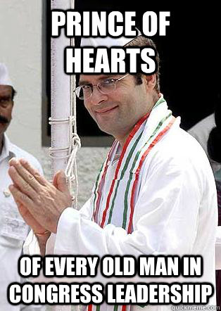 Prince of Hearts of every old Man in Congress Leadership  Rahul Gandhi
