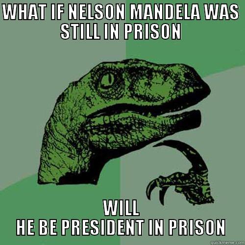 WHAT IF NELSON MANDELA WAS STILL IN PRISON WILL HE BE PRESIDENT IN PRISON Philosoraptor