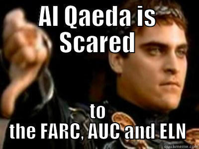 AL QAEDA IS SCARED TO THE FARC, AUC AND ELN Downvoting Roman
