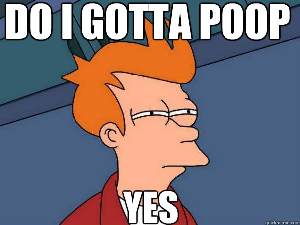 do i gotta poop  yes - do i gotta poop  yes  Futurama Fry