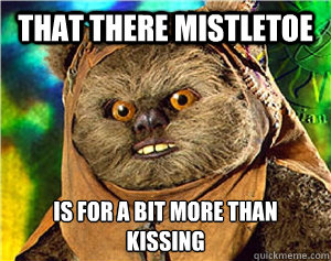 that there mistletoe is for a bit more than kissing
  Rape Ewok